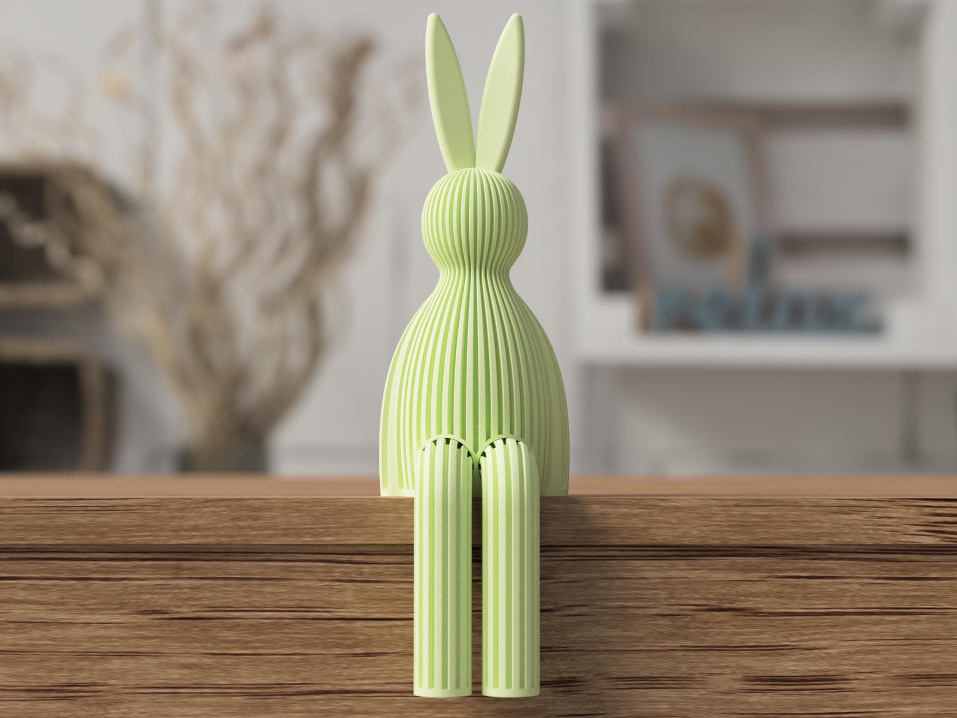 Easter Bunny Shelf Decor – Modern Spring Rabbit