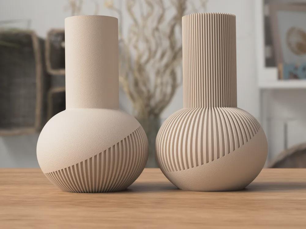 Tama Japandi Vase – Modern Ribbed Minimalist Decor