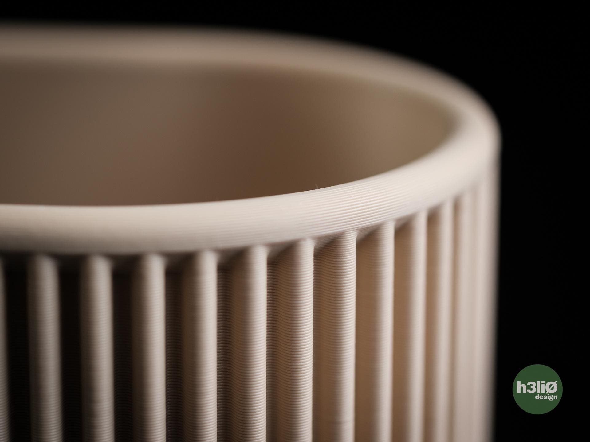 Nisa Japandi Planter | Modern Ribbed Oval Plant Pot  | Neutral Home Decor | 3D Printed Planter
