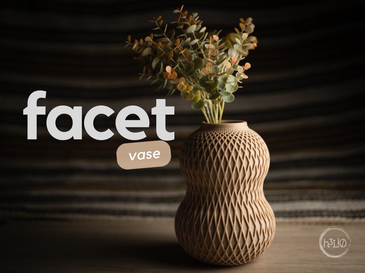 Facet Vase, Modern Geometric Vase, 3D Printed Minimalist Decor, Sculptural Neutral Home Accent