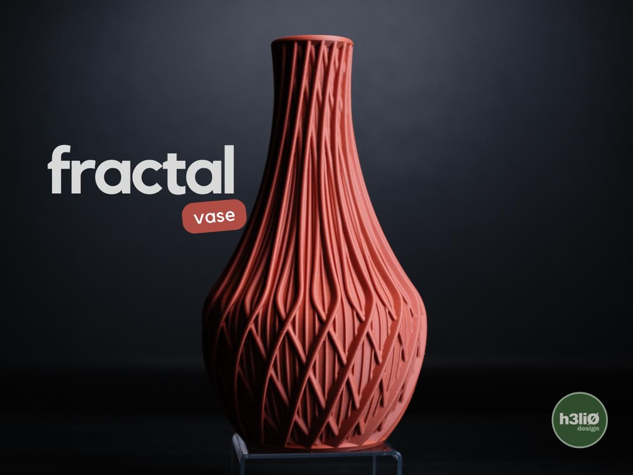 Fractal Vase, Modern Geometric Home Decor, Minimalist Sculptural Vase