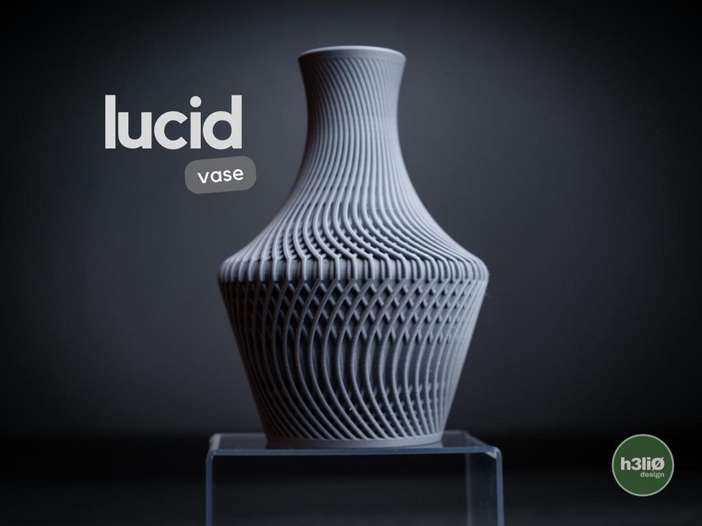 Lucid 3D Printed Vase, Minimalist Geometric Decor, Scandi Style Flower Holder