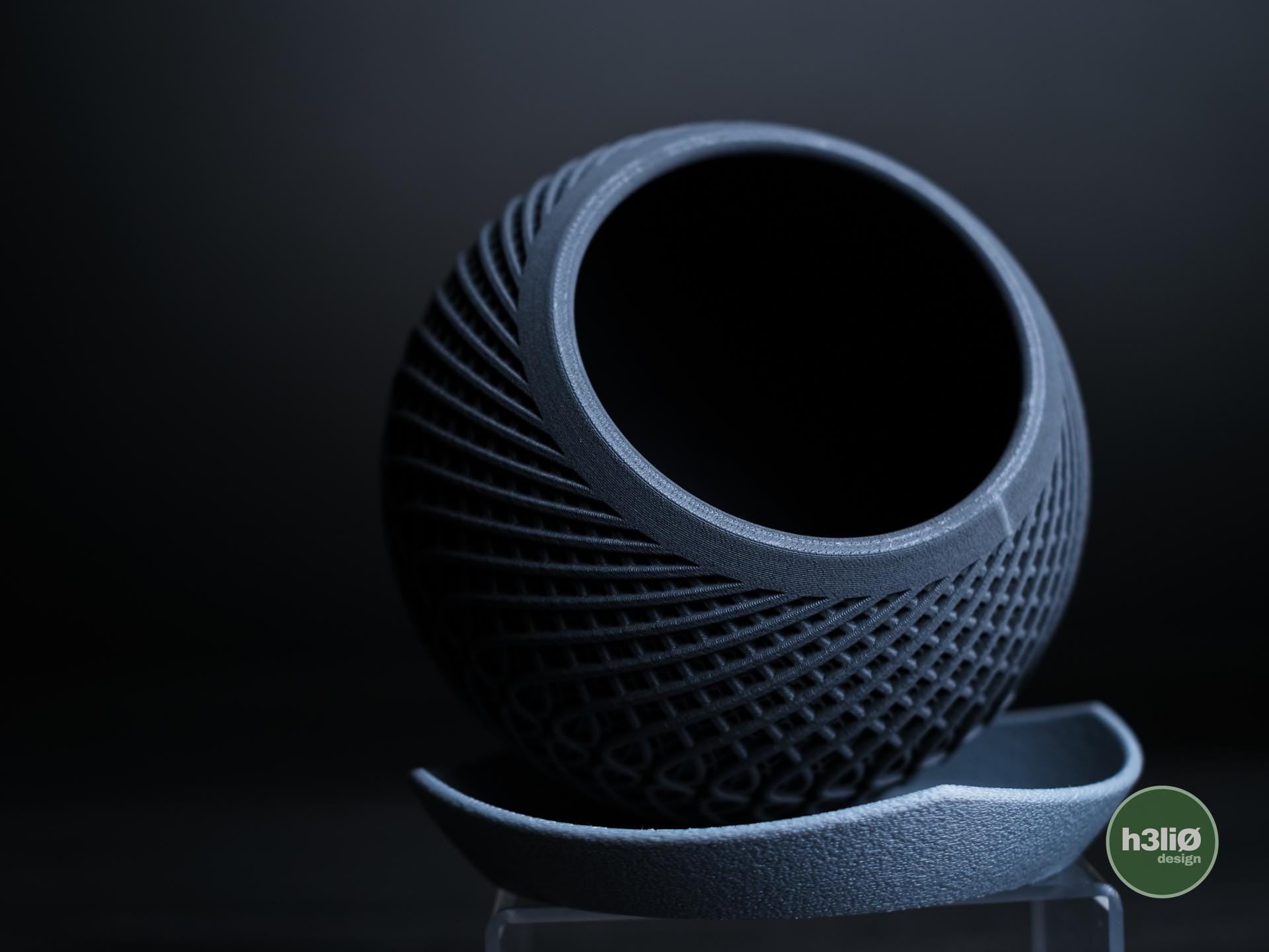 Kinetic Geometric Planter with Drip Tray, 3D Printed Modern Home Decor