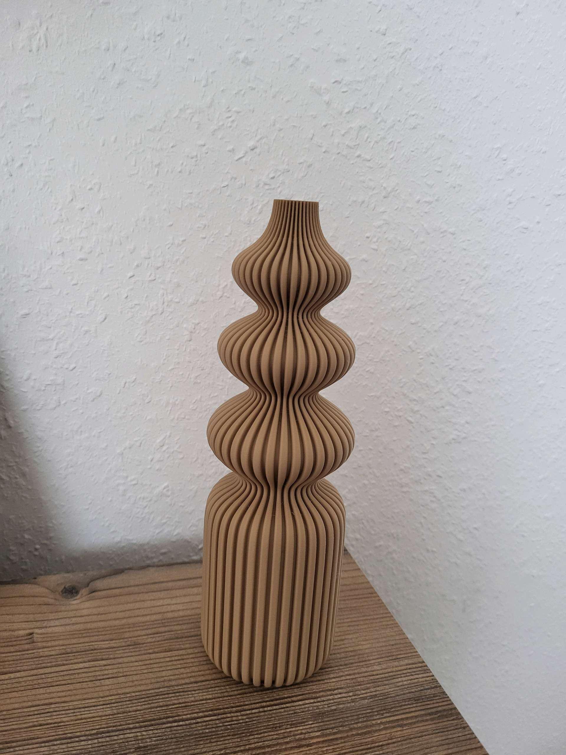 Nordic Vase – Ribbed or Fuzzy Texture – Japandi Minimalist Decor – Scandinavian Style Modern Vase