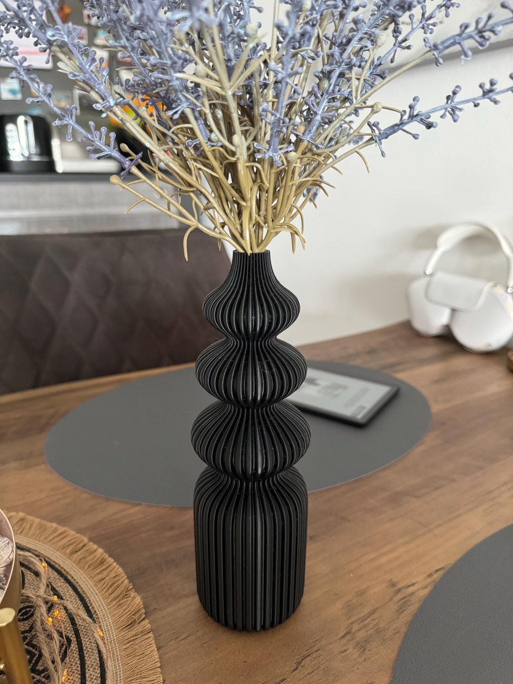 Vase nordique – Texture côtelée ou duveteuse – Décor minimaliste Japandi – Vase moderne style scandinave
