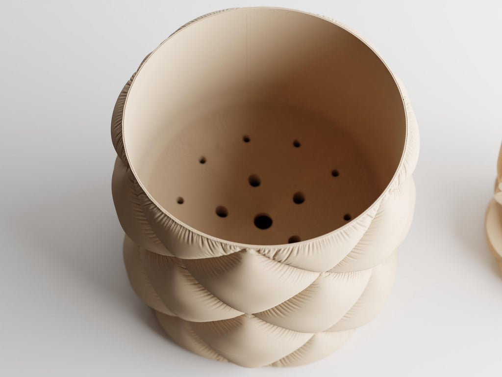 3D Printed Inflated Plant Pot | Puffy Planter | Modern Home Decor | Gift for Plant Lover