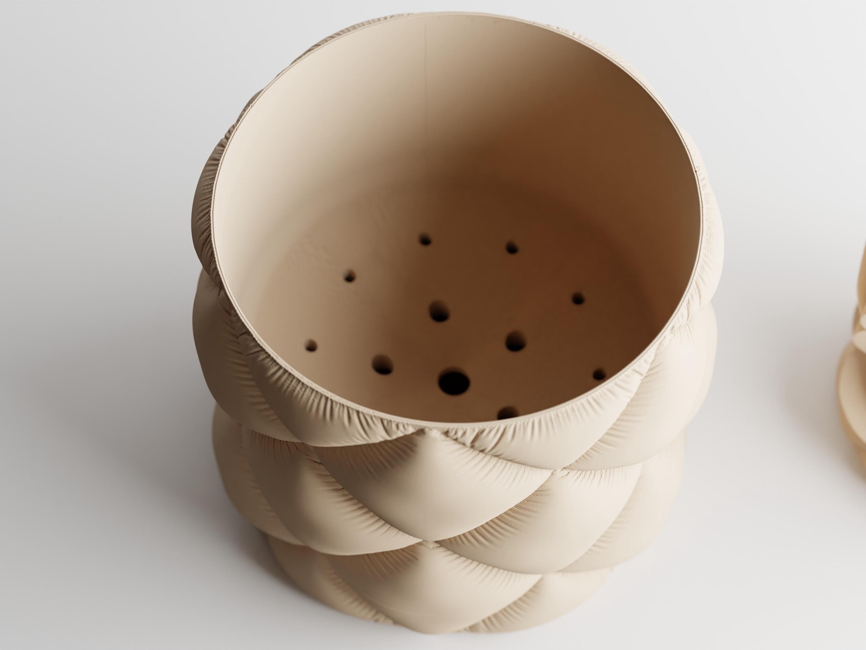 3D Printed Inflated Plant Pot | Puffy Planter | Modern Home Decor | Gift for Plant Lover