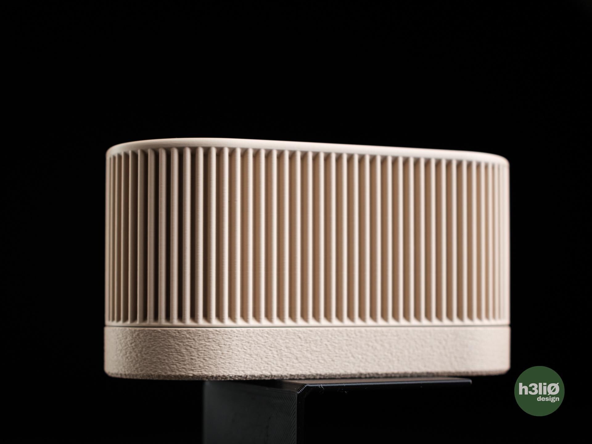Nisa Japandi Planter | Modern Ribbed Oval Plant Pot  | Neutral Home Decor | 3D Printed Planter