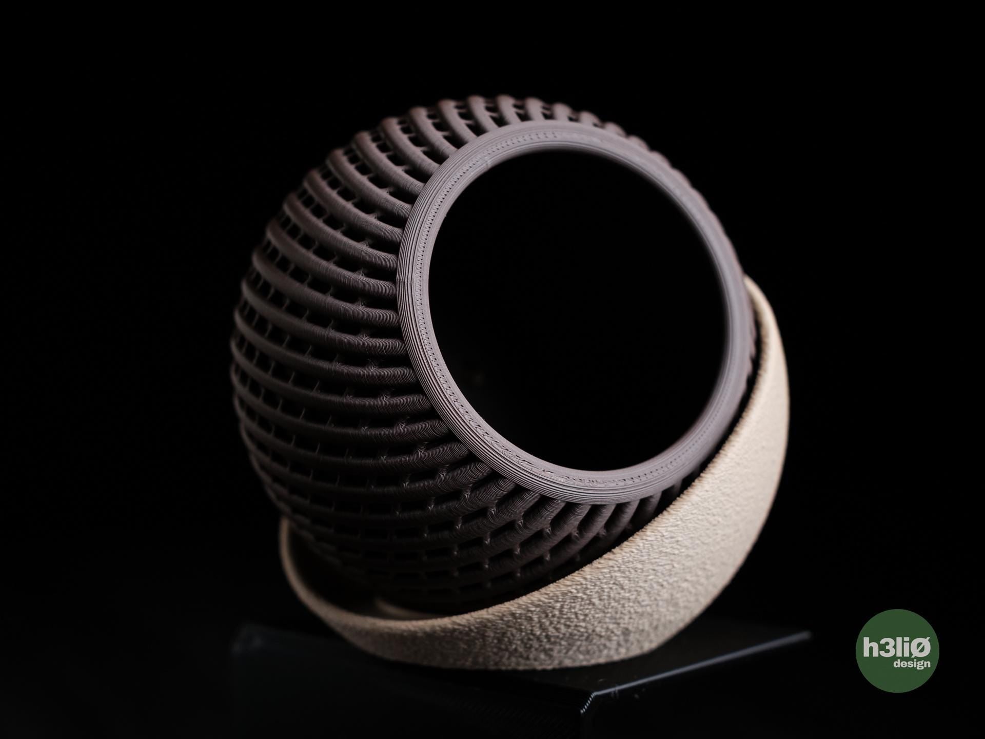 Troia Modern Minimalist Planter - Geometric 3D Printed Flower Pot, Unique Earthy Home Decor