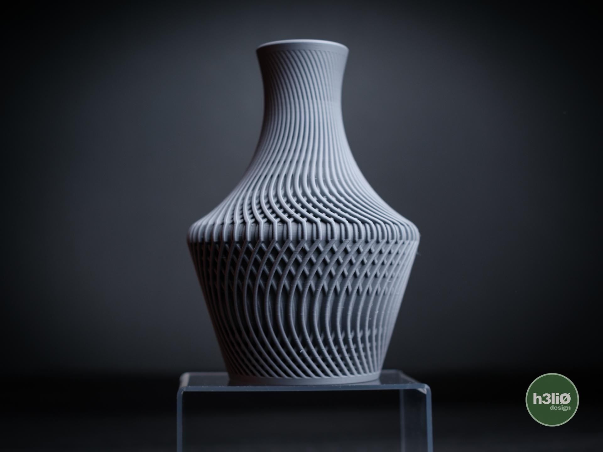 Lucid 3D Printed Vase, Minimalist Geometric Decor, Scandi Style Flower Holder