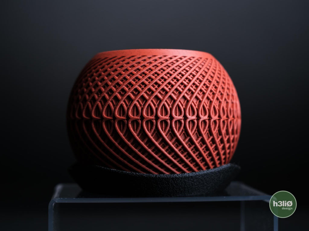 Kinetic Geometric Planter with Drip Tray, 3D Printed Modern Home Decor