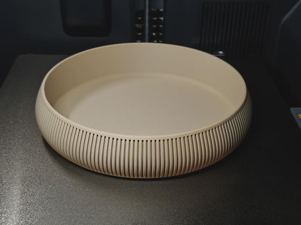 Japandi Catch All Bowl, Minimalist Ribbed Decorative Tray, Scandinavian Entryway Organizer Dish